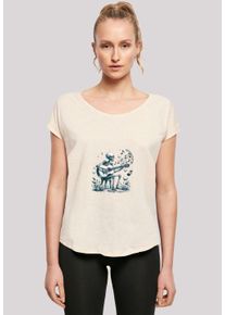 F4NT4STIC Damen T-Shirt "Skelett spielt Gitarre, Musik, Liebe", weiß, casual, Gr. XXL, Obermaterial: 100% Baumwolle, Shirts, Premium Qualität