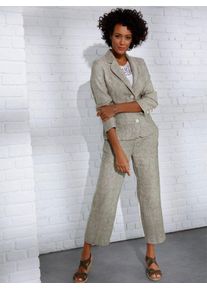 Damen Jackenblazer "Leinen-Blazer", grün, Gr. 38, CREATION L PREMIUM, 100% Leinen, Blazer