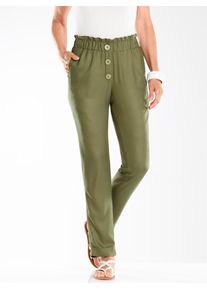 Classic Basics Damen Schlupfhose, grün, Gr. 42, unifarben, 100% Viskose, Hosen
