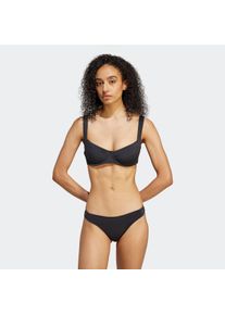 Damen Bustier-Bikini-Top "ESSNTLS BIK TOP", schwarz-weiß, sportlich, Gr. 38, adidas Performance, Obermaterial: 81% Polyester, 19% Elasthan,