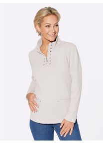 Casual Looks Damen Langarmshirt "Shirt", weiß, Gr. 40, unifarben, 60% Polyester, 40% Baumwolle, Shirts