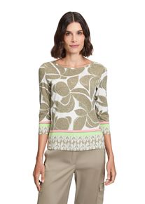 Betty Barclay Damen 3/4-Arm-Shirt "Betty Barclay Basic Shirt mit Print", grün, casual, Gr. 36, Jersey, Obermaterial: 95% Viskose, 5% Elasthan.,