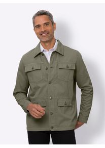 CLASSIC Herren Langjacke, grün, Gr. 60, unifarben, 100% Baumwolle, Jacken