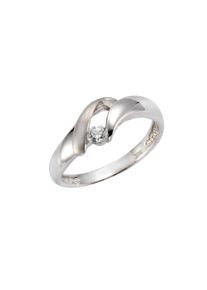 Vivance Damen Fingerring "Silber 925 Zirkonia weiß", 062 (19,7), Silber 925 (Sterlingsilber), weiß, Silber 925 (Sterlingsilber), Fingerringe