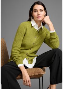 HECHTER PARIS Damen Strickjacke, grün, feminin, Gr. 32, unifarben, Strick, Obermaterial: 50% Viskose, 28% Polyester, 22% Polyamid, Strickjacken, mit