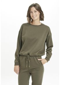 ENDURANCE ATHLECIA ATHLECIA Damen Sweatshirt "Soffina", grün, casual, Gr. 44, unifarben, 65% Polyester, 35% Baumwolle, Sweatshirts, in hippem Style