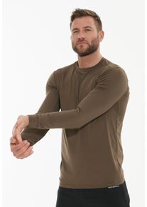Endurance Herren Langarmshirt "Hubend", grün, casual, Gr. XXL, unifarben, 47% Polyester, 47% Polyester, 6% Elasthan, Shirts, mit recyceltem Polyester