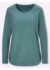 Classic Basics Damen Fleeceshirt "Fleece-Shirt", grün, Gr. 54, unifarben, 100% Polyester, Shirts