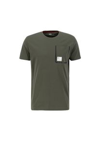 Herren T-Shirt "Alpha Industries Men - T-Shirts Label Pocket T-Shirt", grün, Gr. XXL, Alpha Industries, Obermaterial: 100% Baumwolle, Shirts