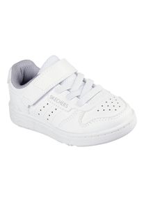 Skechers Kinder Lauflernschuh "QUICK STREET", Gr. 25, weiß, Lederimitat, casual, Schuhe, Retro Sneaker mit Klettverschluss, Größenschablone zum