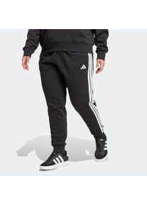 Damen Sporthose "W 3S FL SL PTIN", schwarz-weiß, sportlich, Gr. 3X, adidas Sportswear, Obermaterial: 55% Baumwolle, 36% Polyester, 9% Viskose, Hosen