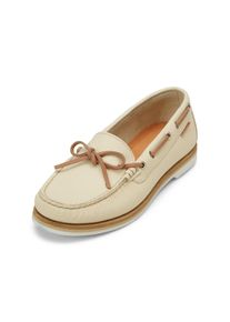 Marc O'Polo MARC O'POLO Damen Mokassin "aus genarbtem Rindleder", Gr. 42, weiß, Obermaterial: 100% Leder (Rind), unifarben, Schuhe