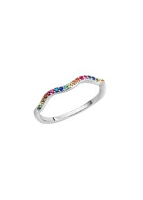 Vivance Damen Fingerring "925 Sterling Silber rhodiniert bunte Zirkonia", 058 (18,5), Silber 925 (Sterlingsilber), weiß, Silber 925 (Sterlingsilber),