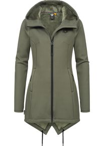 Ragwear Damen Sweatjacke "Wingi", grün, sportlich, Gr. XXL, 95% Polyester, 5% Elasthan, Sweatjacken, Sportliche Damen Kapuzenjacke mit kuschelig