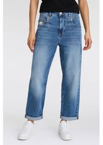 Herrlicher Damen Straight-Jeans "Brooke Recycled Denim Light", blau, casual, Gr. 33, Denim/Jeans, Obermaterial: 98% Baumwolle, 2% Elasthan, Jeans,