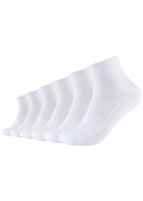 Camano Herren Kurzsocken "ca-soft", Gr. 35, weiß, Baumwollmischung, unifarben, Socken, mit verstärktem Zehenbereich
