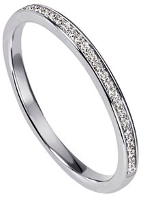 Jobo Damen Diamantring "Ring mit 29 Diamanten", 50, SI = kleine Einschlüsse, Weißgold 585-Diamanten, weiß, Weißgold 585, Diamanten, Fingerringe, 585