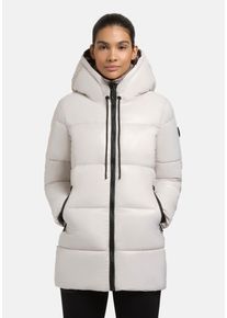 Khujo Damen Kurzmantel "Grana-YM", weiß, modisch, Gr. M, Obermaterial: 100% Nylon, Futter: 100% Nylon, Wattierung: 100% Polyester, Mäntel, Glänzender