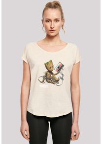 F4NT4STIC Damen T-Shirt "Marvel Guardians Of The Galaxy Vol2 Groot Tape", weiß, casual, Gr. XL, Obermaterial: 100% Baumwolle, Shirts, Premium Qualität