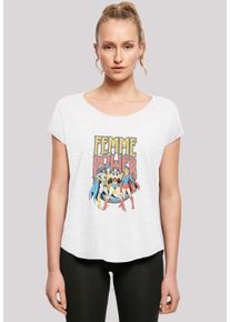 F4NT4STIC Damen T-Shirt "DC Comics Superhelden Wonder Woman Femme Power", weiß, casual, Gr. XXL, Obermaterial: 100% Baumwolle, Shirts, Print