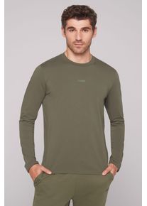 CMPD Herren Rundhalsshirt, grün, casual, Gr. XL, bedruckt, Material: 95% Baumwolle, 5% Elasthan, Shirts, mit Necktape