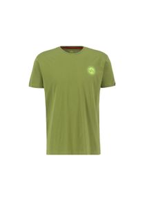 Herren T-Shirt "Alpha Industries Men - T-Shirts Doted SL T-Shirt", grün, Gr. XXL, Alpha Industries, Obermaterial: 100% Baumwolle, Shirts