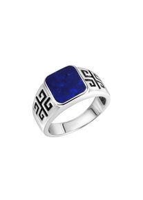 Vivance Herren Fingerring "925/- Sterling Silber rhodiniert Lapislazuli", 021 (66,1), Silber 925 (Sterlingsilber), weiß, Silber 925 (Sterlingsilber),