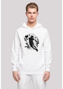 F4NT4STIC Herren Kapuzenpullover "Basketball Spieler", weiß, casual, Gr. XL, Obermaterial: 50% Baumwolle, 50% Polyester, Pullover, Print