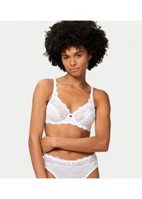 Triumph Damen Bügel-BH "Amourette 300 W X", Gr. 95, weiß, Spitze, Obermaterial: 77% Polyamid, 17% Elasthan (LYCRA), 6% Baumwolle, unifarben, geblümt,
