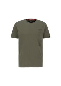 Herren T-Shirt "Alpha Industries Men - T-Shirts Embroidery T-Shirt", grün, Gr. XL, Alpha Industries, Obermaterial: 100% Baumwolle, Shirts