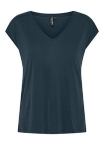 Pieces Damen Kurzarmshirt "PCKAMALA TEE NOOS BC", grün, casual, Gr. XL, unifarben, Single Jersey, Obermaterial: 73% Modal, 27% Polyester, Shirts