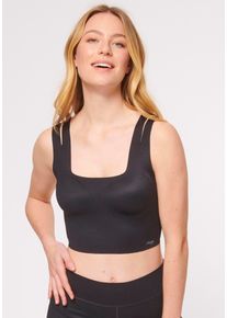 Sloggi Damen Bustier "ZERO Feel Flow Top", Gr. L, schwarz, Single Jersey, Obermaterial: 61% Polyamid, 39% Elasthan, unifarben, gemustert, modisch,