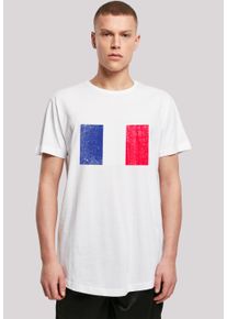 F4NT4STIC Herren T-Shirt "France Frankreich Flagge distressed", weiß, casual, Gr. XXL, Obermaterial: 100% Baumwolle, Shirts, Print