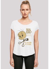 F4NT4STIC Damen T-Shirt "Tweety Lash Curls", weiß, casual, Gr. S, Obermaterial: 100% Baumwolle, Shirts, Print