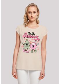 F4NT4STIC Damen T-Shirt "Tis The Season Tree Cocoa", weiß, casual, Gr. XXL, Obermaterial: 100% Baumwolle, Shirts, Premium Qualität,