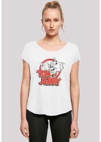 F4NT4STIC Damen T-Shirt "Tom and Jerry TV Serie Distressed", weiß, casual, Gr. XL, Obermaterial: 100% Baumwolle, Shirts, Damen,Premium