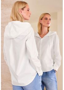 Heine Damen Langarmbluse, weiß, Gr. 34, unifarben, 97% Baumwolle, 3% Elasthan, Blusen