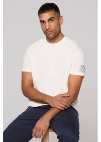 CMPD Herren Rundhalsshirt, weiß, casual, Gr. S, bedruckt, Material: 100% Baumwolle, Shirts, aus Baumwolle
