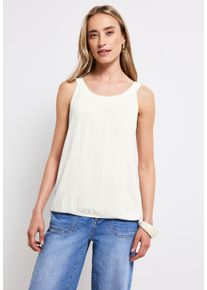 Street One Damen Trägertop, weiß, casual, Gr. 42, unifarben, Stoff, 95% Viskose, 5% Elasthan, Tops, mit Elastiksaum