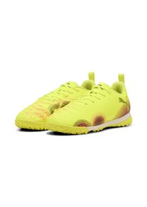 Puma Kinder Fußballschuh "FUTURE 8 PLAY TT Mid Fußballschuhe Jugendliche", Gr. 35,5gelb alert schwarz sun struck pink, Obermaterial: Synthetik,