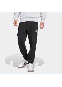 Herren Sporthose "M FELCZY C PANT", schwarz-weiß, sportlich, Gr. XL, adidas Sportswear, Obermaterial: 70% Baumwolle, 30% Polyester, Hosen
