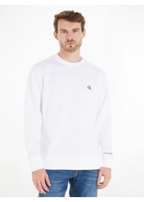 Herren Sweatshirt "CK ESSENTIAL REG CN", weiß, Basic, Gr. XXL, Calvin Klein Jeans, bestickt, Sweatware, Obermaterial: 50% Baumwolle, 50% Polyester,