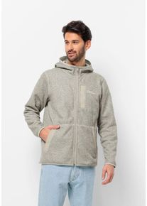 Jack Wolfskin Herren Fleecejacke "TANNENSPUR HOODED JKT M", weiß, Gr. XL, 1. OBERSTOFF 100% POLYESTER 2. OBERSTOFF 100% POLYAMID FUTTER 100%