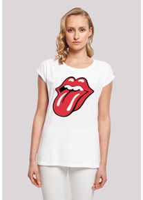 F4NT4STIC Damen T-Shirt "The Rolling Stones Zunge", weiß, casual, Gr. XL, Obermaterial: 100% Baumwolle, Shirts, Premium Qualität