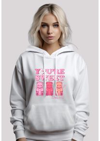 F4NT4STIC Damen Kapuzenpullover "Valentinstag You're Sweet Gummy Bears", weiß, casual, Gr. L, Obermaterial: 65% Baumwolle, 35% Polyester, Pullover,