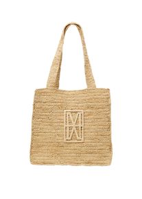 Marc O'Polo MARC O'POLO Damen Shopper "mit gesticktem Logo"natrual raffia, Obermaterial: 100% Natural Raffia, unifarben, Taschen