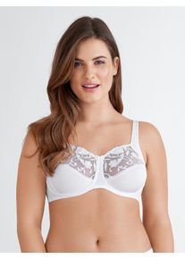 Felina Damen Bügelloser BH "Moments", Gr. 90, weiß, Spitze, Obermaterial: 80% Polyamid, 13% Polyester, 7% Elasthan, unifarben, feminin, BHs, mit