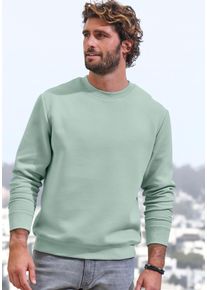 John Devin Herren Sweatshirt, grün, casual, Gr. S, unifarben, Sweatware, Obermaterial: 50% Baumwolle, 47% Polyester, 3% Elasthan, Sweatshirts,