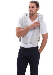 Mey Herren V-Shirt "SERIE HYBRID T-SHIRT", Gr. XL, weiß, Jersey, Obermaterial: 57% Baumwolle, 38% Polyester, 5% Elasthan, casual, Shirts,