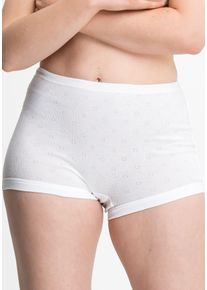 Speidel Damen Pagenschlüpfer "Nina", Gr. 50, weiß, 100% Baumwolle, unifarben, gemustert, Unterhosen, keine störenden Seitennähte